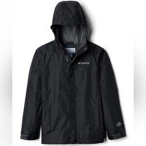 Columbia Waterproof and Breathable Black Rain Jacket Youth Medium